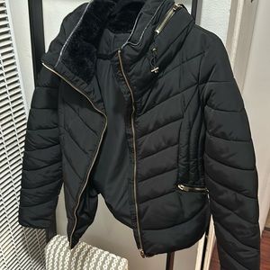 Black Zara puffer jacket